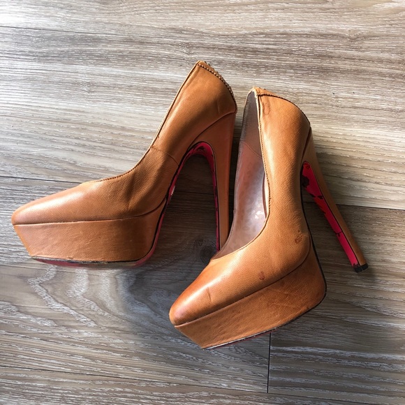 Betsey Johnson Chestnut “Leather” Heels - Picture 3 of 7